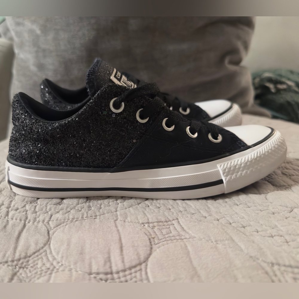Women’s Black Glitter Converse All Stars